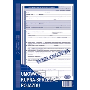 Druk MiP 650-1 Umowa kupna - sprzedaży pojazdu A4 40 kartek-689746
