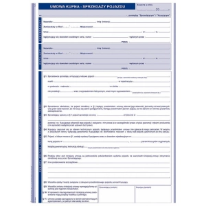 Druk MiP 650-1 Umowa kupna - sprzedaży pojazdu A4 40 kartek-689747
