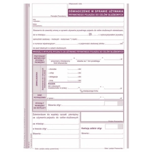 Druk MiP 811-3 Oświad.w spraw.używ.pryw pojazd.-689793
