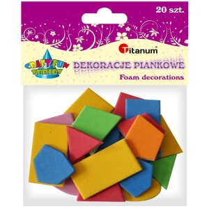 Dekoracje piankowe TITANUM Figury geometryczne mix kolorów 284836-689956