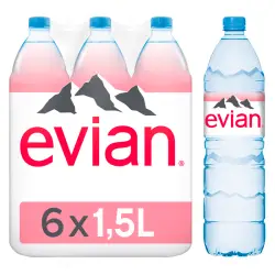 Woda EVIAN 1,5l. PET op.6