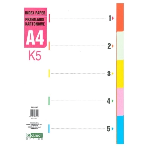 Przekładki D.RECT kartonowe 1-5 009397