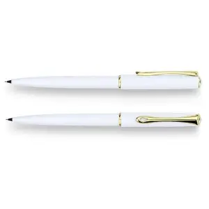 Ołówek auto. DIPLOMAT Traveller 0,5mm biały/złoty-693878