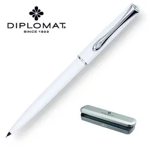 Ołówek auto. DIPLOMAT Traveller 0,5mm biały/chromowany-693882