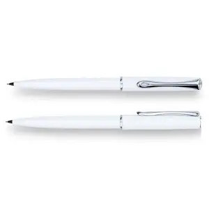 Ołówek auto. DIPLOMAT Traveller 0,5mm biały/chromowany-693883