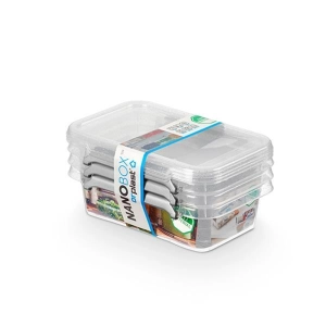 Zestaw pojemników antybakteryjnych ORPLAST Nanobox 3x0,35l transparentny-694468