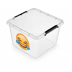 Pojemnik do przechowywania ORPLAST Simple Box EMOTIKON 1-32l (390 x 260 x 390mm) transparentny