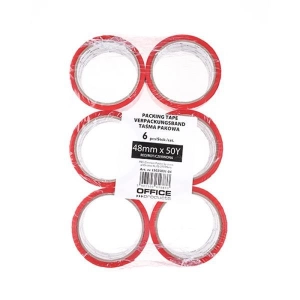Taśma pakowa OFFICE PRODUCTS 48mm x 50y - czerwona-695584