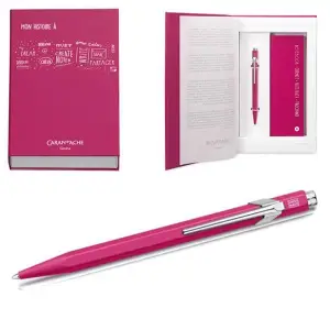 Zestaw upominkowy CARAN D'ACHE długopis 849 M + notes różowy-696069
