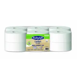 Papier toaletowy BulkySoft Comfort EKOLOGICZNY mini jumbo 2w. 120 m. biały celuloza op.12 65904-613006