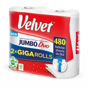 Ręcznik w roli VELVET Jumbo Duo 2-w op.2 biały-703325