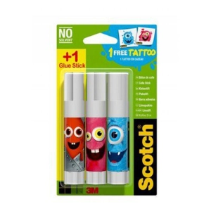 Klej w sztyfcie SCOTCH Monsters Edition TTL0087 do papieru  8g 2szt+1gratis