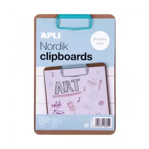 Clipboard APLI Nordik deska A5 drewniana - niebieski