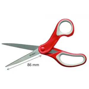Nożyczki biurowe SCOTCH 1428 ergonomiczne 20,5cm czerwono-szare-710100