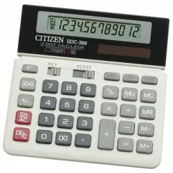 Kalkulator CITIZEN SDC-368 12-cyfrowy 152x152mm czarno-biały-624356