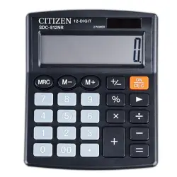 Kalkulator CITIZEN SDC-812NR 12-cyfrowy 127x105mm czarny-630132