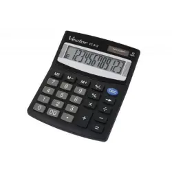 Kalkulator VECTOR KAV VC-812,12-cyfrowy 101x124mm,czarny-672190