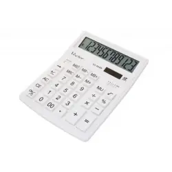 Kalkulator VECTOR KAV VC-444,12-cyfrowy 154x200mm, biały-672196