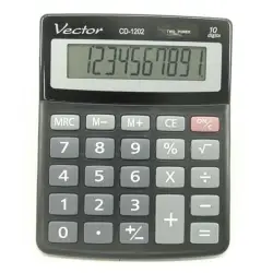 Kalkulator VECTOR KAV CD-1202 BLK,10-cyfrowy, 103x130mm, czarny-672214