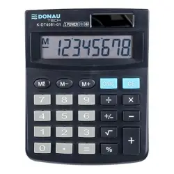 Kalkulator DONAU TECH biurowy K-DT4081-01 8-cyfr. czarny