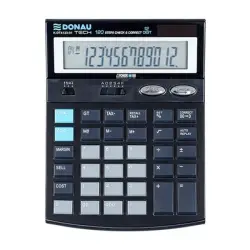Kalkulator DONAU TECH biurowy K-DT4123-01 12-cyfr. czarny