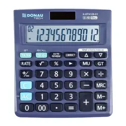 Kalkulator DONAU TECH biurowy K-DT4128-01 12-cyfr. czarny