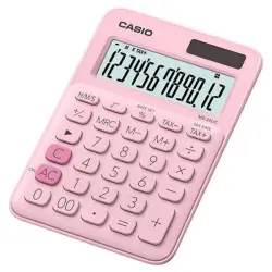 Kalkulator CASIO biurowy MS-20UC-PK-B 12-cyfr 105x149,5mm różowy