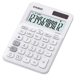 Kalkulator CASIO biurowy MS-20UC-WE-B 12-cyfr 105x149,5mm biały