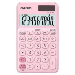 Kalkulator CASIO kieszonkowy SL-310UC-PK-B 10-cyfr 70x118mm różowy