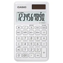 Kalkulator CASIO kieszonkowy SL-1000SC-WE-B 10-cyfr 71x120mm biały