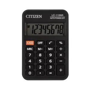 Kalkulator CITIZEN kieszonkowy LC110NR 8-cyfrowy 88x58mm czarny-627640