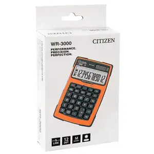 Kalkulator CITIZEN wodoodporny WR-3000 152x105mm pomarańczowy-722608