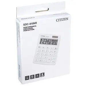 Kalkulator CITIZEN SDC-810NRWHE 10-cyfrowy 127x105mm biały-722619