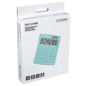 Kalkulator CITIZEN SDC-810NRGRE 10-cyfrowy 127x105mm zielony-722632
