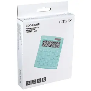 Kalkulator CITIZEN SDC-812NRGRE 12-cyfrowy 127x105mm zielony-722638