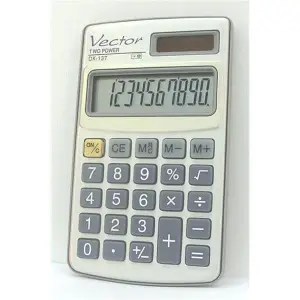 Kalkulator VECTOR, KAV DK-137,10-cyfrowy, 61x102mm, metalowy-672181