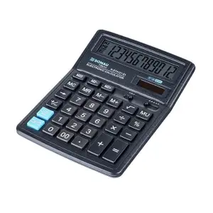 Kalkulator DONAU TECH biurowy K-DT4121-01 12-cyfr. czarny  -722809