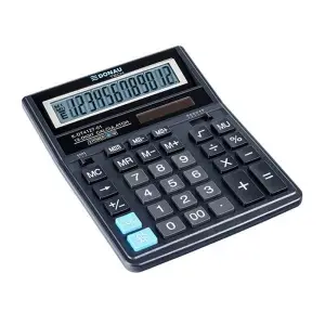 Kalkulator DONAU TECH biurowy K-DT4127-01 12-cyfr. czarny  -722818