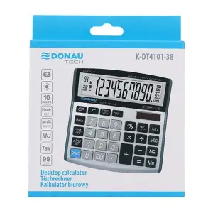Kalkulator DONAU TECH biurowy K-DT4101-38 10-cyfr. srebrny  -722824