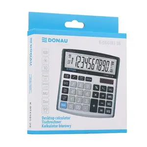 Kalkulator DONAU TECH biurowy K-DT4101-38 10-cyfr. srebrny  -722826