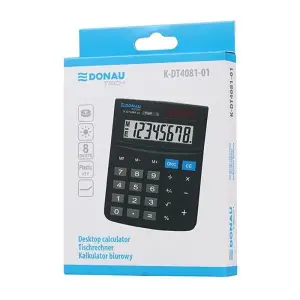 Kalkulator DONAU TECH biurowy K-DT4081-01 8-cyfr. czarny  -722852