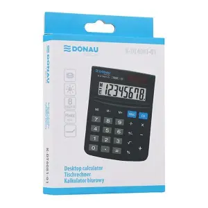 Kalkulator DONAU TECH biurowy K-DT4081-01 8-cyfr. czarny  -722855