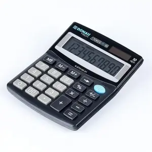 Kalkulator DONAU TECH biurowy K-DT4102-01 10-cyfr. czarny  -722864