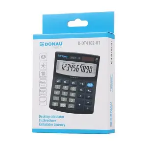 Kalkulator DONAU TECH biurowy K-DT4102-01 10-cyfr. czarny  -722867