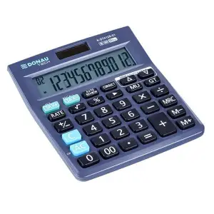 Kalkulator DONAU TECH biurowy K-DT4128-01 12-cyfr. czarny  -722885
