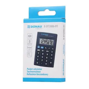 Kalkulator DONAU TECH kieszonkowy K-DT2086-01 8-cyfr. czarny  -722927