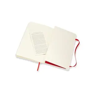 Notes MOLESKINE Classic L 13x21cm gładki miękka oprawa 192 str czerwony-723569