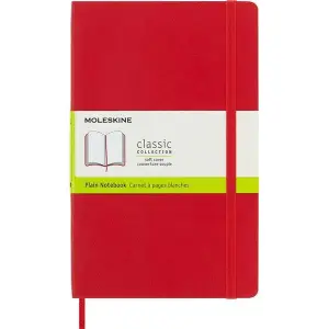Notes MOLESKINE Classic L 13x21cm gładki miękka oprawa 192 str czerwony-723570