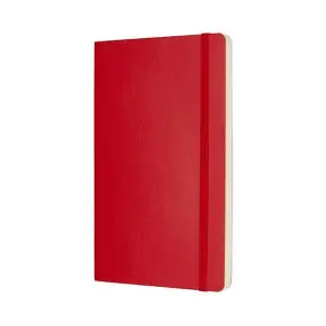 Notes MOLESKINE Classic L 13x21cm gładki miękka oprawa 192 str czerwony-723575