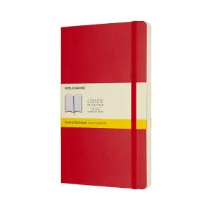 Notes MOLESKINE Classic L 13x21cm w kratkę miękka oprawa 192 str czerwony